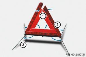 Montaggio del triangolo di emergenza 