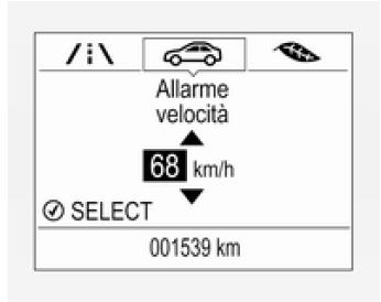 Segnalazione velocità superata