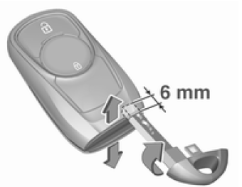 Sostituzione della batteria della chiave elettronica