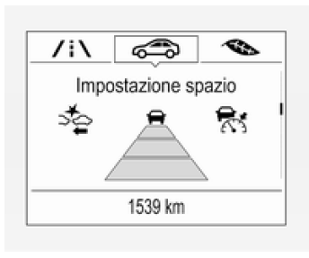 Indicazione distanza anteriore