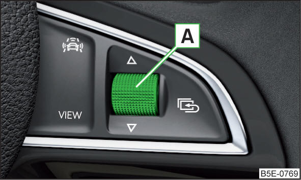 Tasti/manopola di regolazione sul volante multifunzione