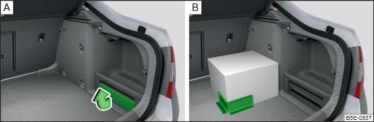 Fig. 135 Estrazione dell'elemento Cargo / esempio di fissaggio del carico