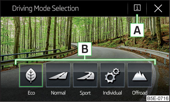 Visualizzazione sullo schermo dell'Infotainment